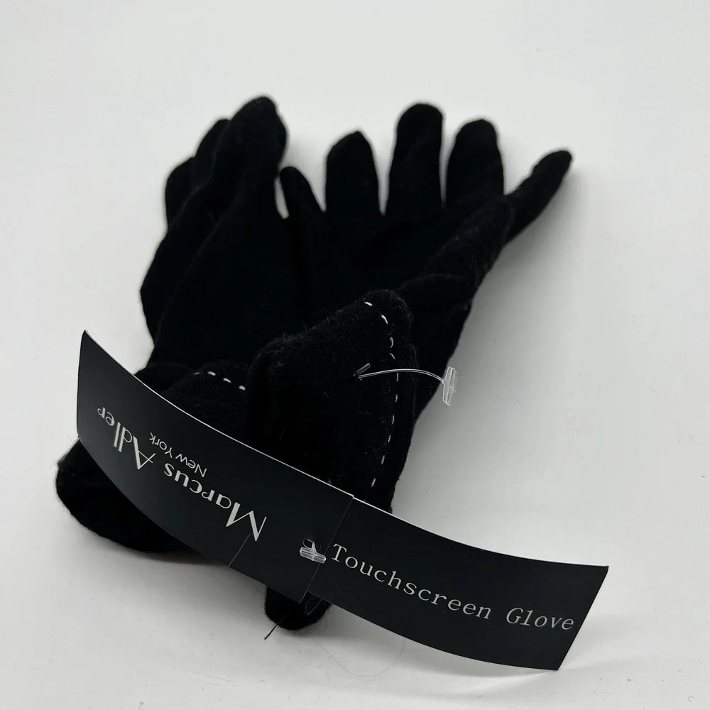Marcus Adler‎ Ruched Touchscreen Gloves Womens Size One Size Black NWT